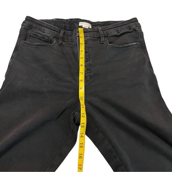 Good American Good Legs Crop Boot Cut Super High Rise button fly jeans black 31 - Picture 10 of 15